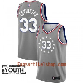 Philadelphia 76ers Trikot Robert Covington 33 2018-19 Nike City Edition Grau Swingman - Kinder